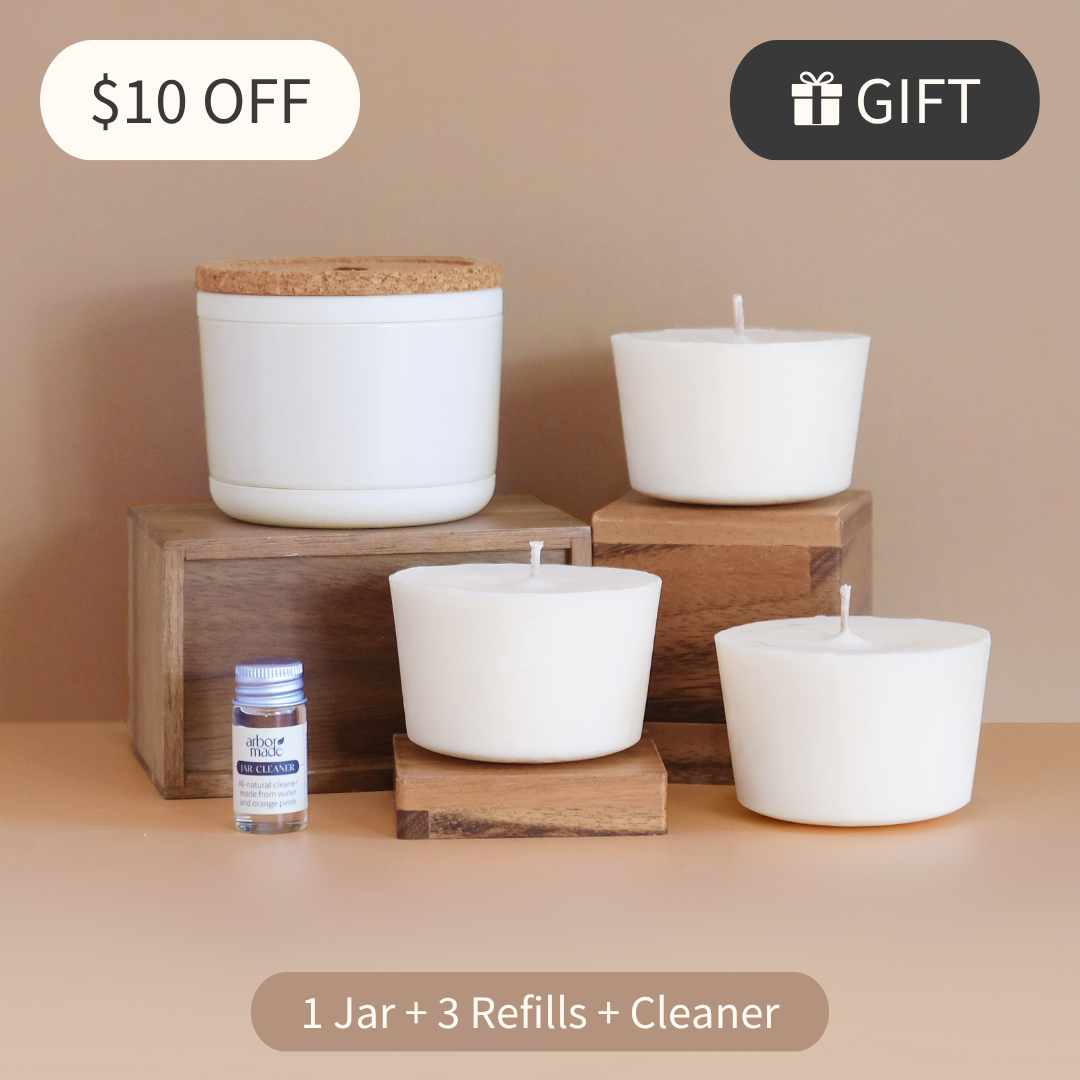 Arbor Made Candle Bundle- Jar Sand