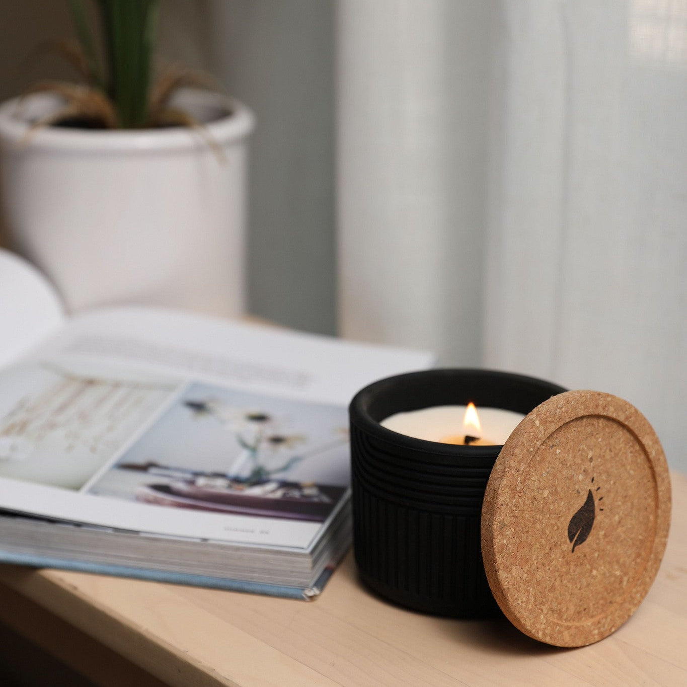 Charcoal Reusable Candle Jar