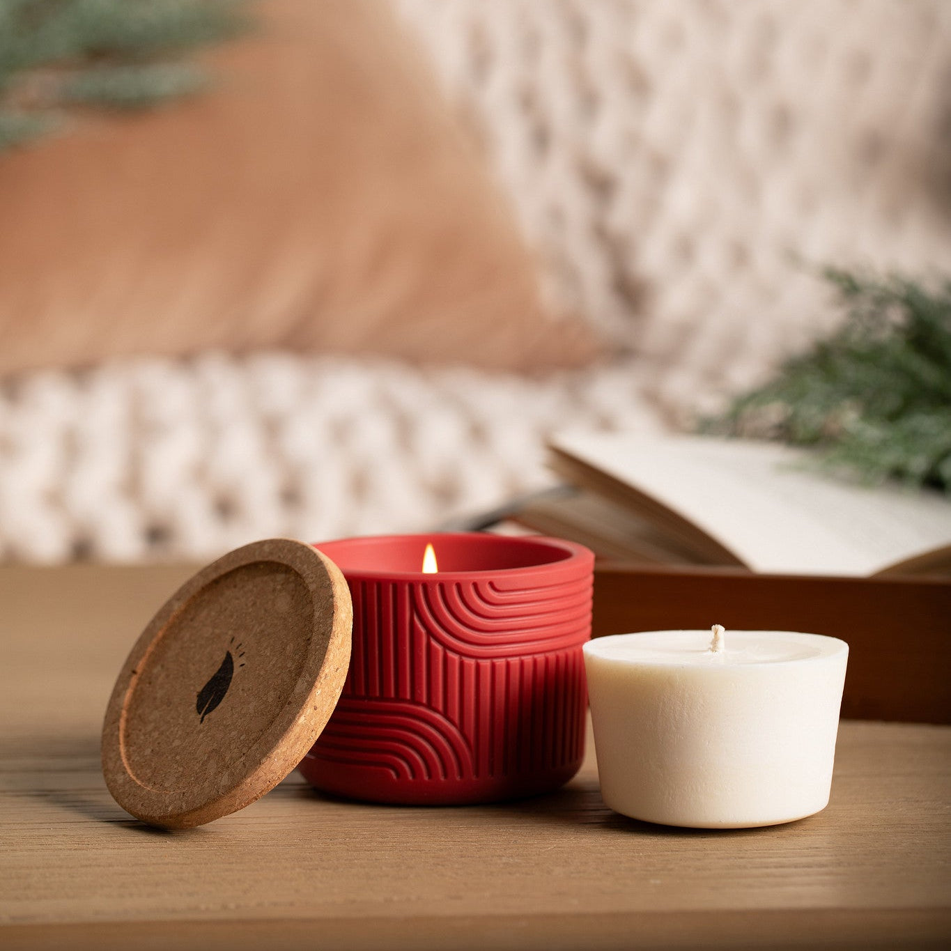 Crimson Reusable Candle Jar