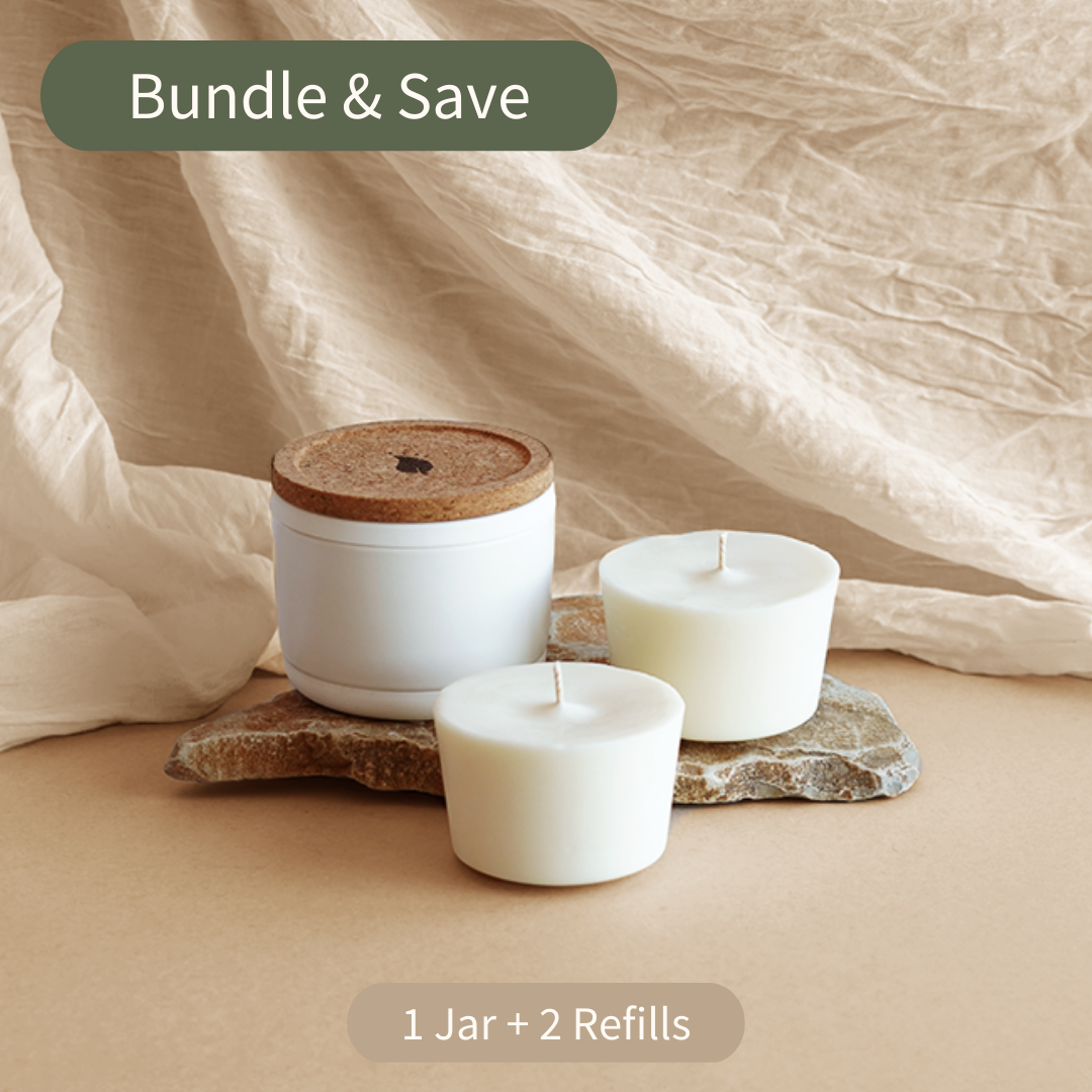 reusable candle jar with candle refills